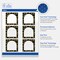 Avery Printable Square Labels, 3" x 3", Glossy White, Pre-printed Arched Black Border/Golden Leaf Design, Sure Feed Technology, Laser & Inkjet Compatible, 120 Total